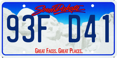 SD license plate 93FD41