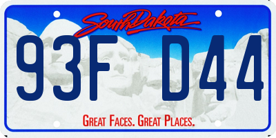 SD license plate 93FD44
