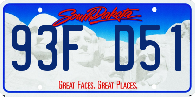SD license plate 93FD51