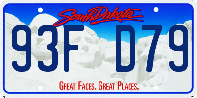 SD license plate 93FD79