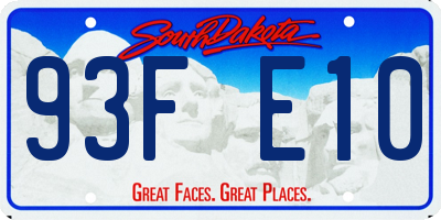 SD license plate 93FE10