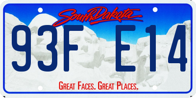 SD license plate 93FE14