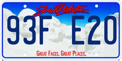 SD license plate 93FE20