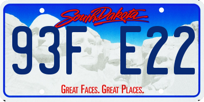 SD license plate 93FE22