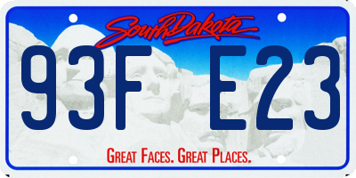 SD license plate 93FE23