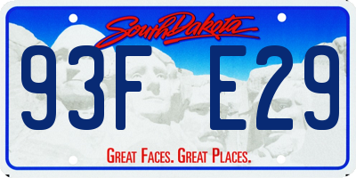 SD license plate 93FE29