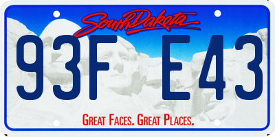 SD license plate 93FE43