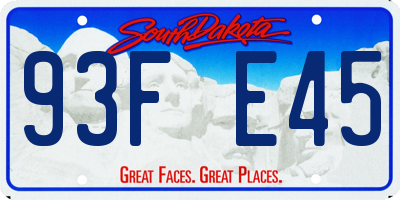 SD license plate 93FE45