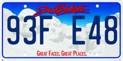 SD license plate 93FE48