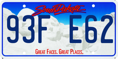 SD license plate 93FE62