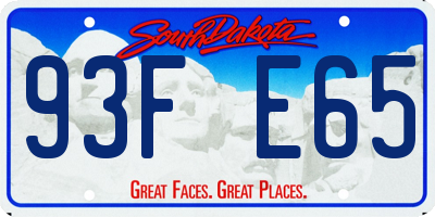 SD license plate 93FE65