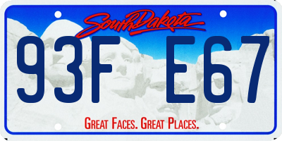 SD license plate 93FE67