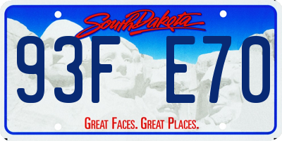 SD license plate 93FE70