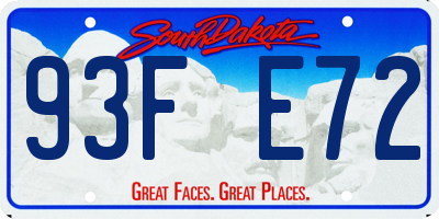 SD license plate 93FE72