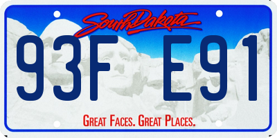 SD license plate 93FE91