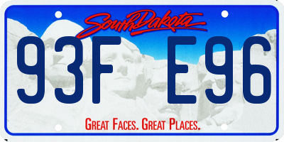 SD license plate 93FE96