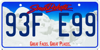 SD license plate 93FE99