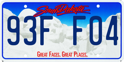 SD license plate 93FF04