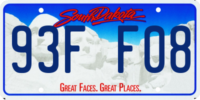 SD license plate 93FF08
