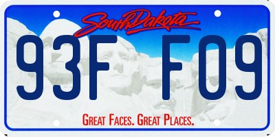 SD license plate 93FF09