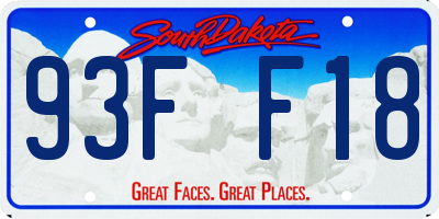 SD license plate 93FF18
