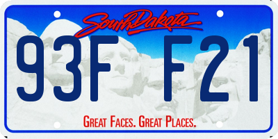 SD license plate 93FF21