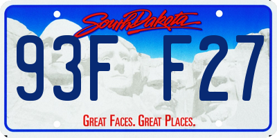 SD license plate 93FF27