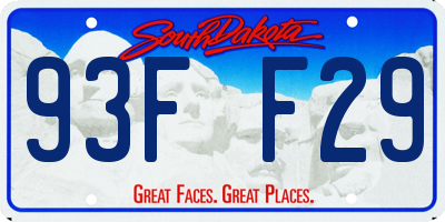 SD license plate 93FF29