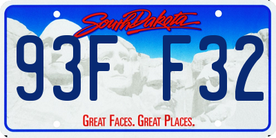 SD license plate 93FF32