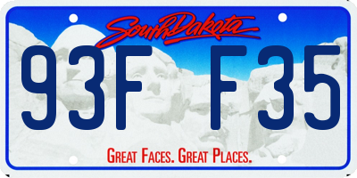 SD license plate 93FF35