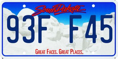 SD license plate 93FF45
