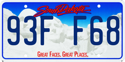 SD license plate 93FF68