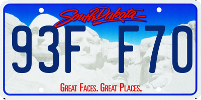 SD license plate 93FF70