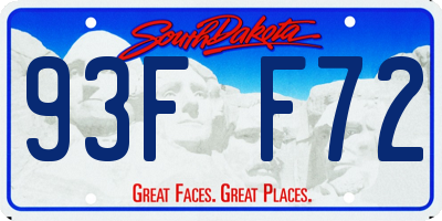 SD license plate 93FF72