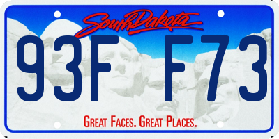 SD license plate 93FF73