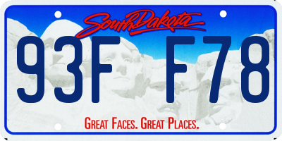 SD license plate 93FF78