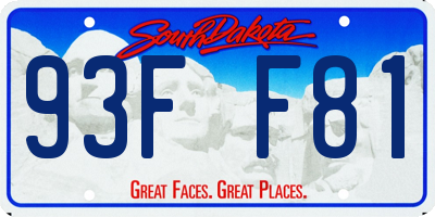 SD license plate 93FF81