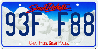 SD license plate 93FF88