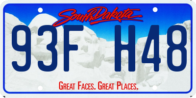 SD license plate 93FH48