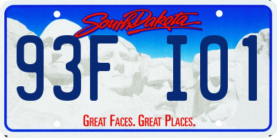 SD license plate 93FI01