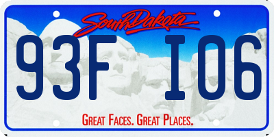 SD license plate 93FI06