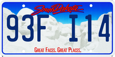 SD license plate 93FI14