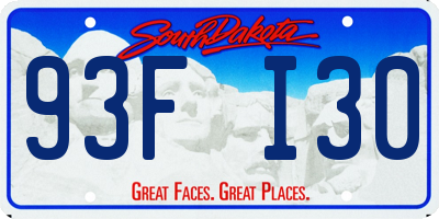 SD license plate 93FI30