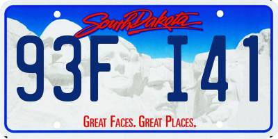 SD license plate 93FI41