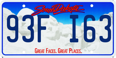 SD license plate 93FI63