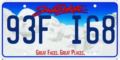 SD license plate 93FI68