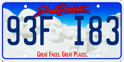 SD license plate 93FI83