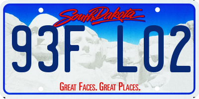 SD license plate 93FL02