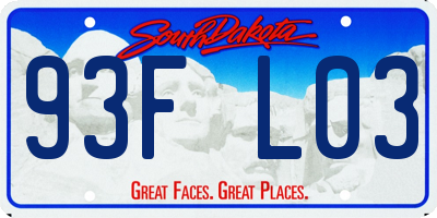 SD license plate 93FL03