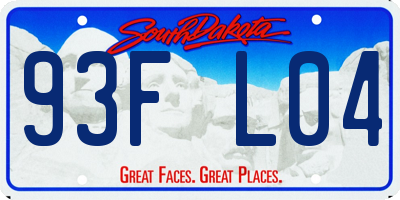 SD license plate 93FL04